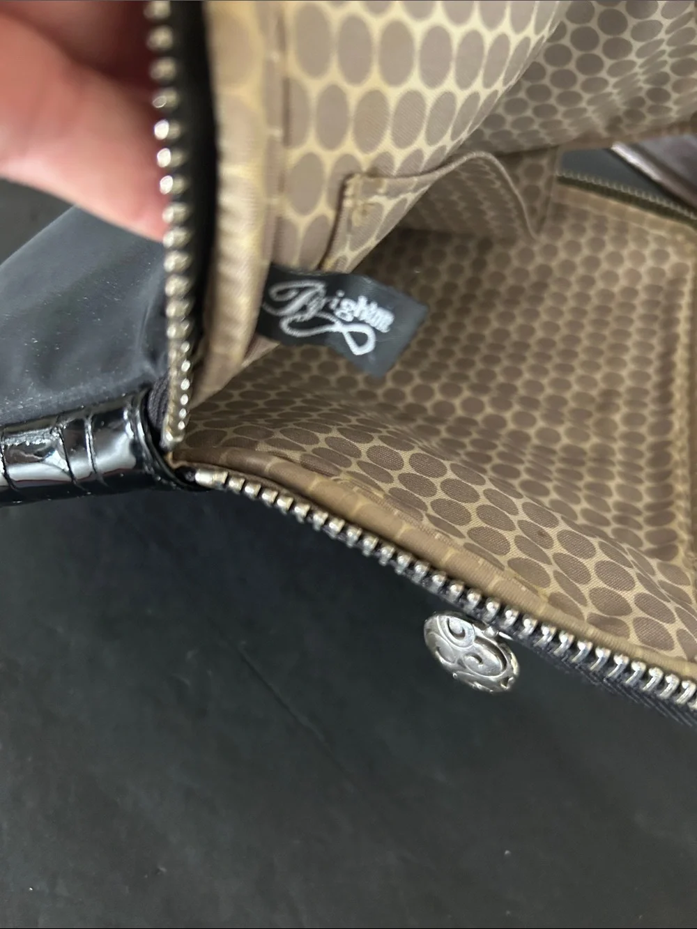 Men's Black Croc-Trim Laptop Sleeve with Front Zip Pocket
